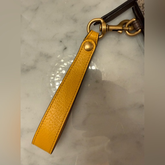 Gucci GG Supreme Monogram Neo Vintage Zip Wristlet Pouch Beige New Acero Crop - Picture 5 of 16